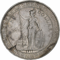 Royaume-Uni, George V, Trade Dollar, 1911, Bombay, Argent, TTB+ - Kolonies