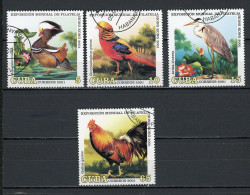 CUBA -  OISEAUX  N°Yt 3912/3915 Obli. - Used Stamps