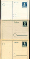 P965 A-c 3 Postkarten Farbvarianten 1947 Kat. 20,00 € - Enteros Postales