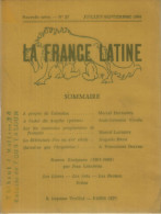 La France Latine N° 27 - Unclassified