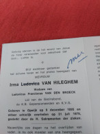 Doodsprentje Irma Van Hileghem / Opwijk 9/12/1895 - 31/7/1979 ( Ludovicus Franciscus Van Den Broeck ) - Religion & Esotérisme