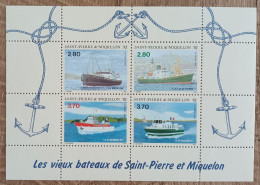 Saint Pierre Et Miquelon -  YT BF N°4 - Vieux Bateaux De Saint Pierre Et Miquelon - 1994 - Neuf - Blocchi & Foglietti