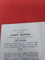 Doodsprentje Robert Geerinck / Sint Niklaas 11/2/1909 - 30/7/1979 ( Anna Coddens ) - Religion & Esotérisme