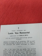 Doodsprentje Louis Van Remoortel / Vrasene 10/9/1887 Belsele 29/7/1979 ( Emelia Brys ) - Religion & Esotérisme