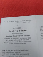 Doodsprentje Maurits Lorré / Wetteren 13/5/1895 - 26/7/1979 ( Margareta Van Severen ) - Religion & Esotérisme