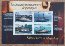 Saint Pierre Et Miquelon -  YT BF N°12 - Bateaux Transporteurs De Passagers - 2007 - Neuf - Blocks & Sheetlets