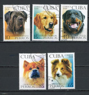 CUBA -  CHIENS  N°Yt 4624/4628 Obli. - Used Stamps