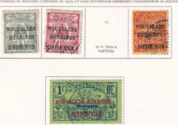 NOUVELLES HEBRIDES Dispersion D'une Collection Oblitéré Et Mlh  1910 - Usati