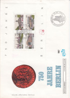 B PU 772-775 - Block 8  750 Jahre Berlin 1987, Berlin 12 - Privé Briefomslagen - Gebruikt