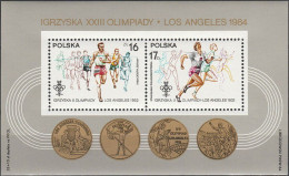 POLAND , POLSKA  1984 Summer Olympics GAMES In Los Angeles  Sc 2621a Yv BF102 BLOCK MNH - Ungebraucht