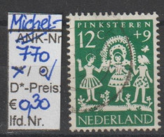 1961 - NIEDERLANDE - SM "Voor Het Kind - Feiertagsumzüge"  12C+9C Dkl'bläulichgrün - O  Gestempelt - S. Scan (770o Nl) - Gebruikt