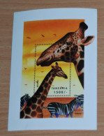 TANZANIA 2001, Giraffes, Animals, Fauna, Mi #B512, Souvenir Sheet, MNH** - Giraffe