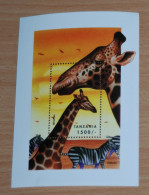 TANZANIA 2001, Giraffes, Animals, Fauna, Mi #B512, Souvenir Sheet, MNH** - Giraffes