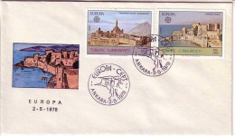 TÜRKEI MI-NR. 2443-2444 FDC EUROPA 1978 BAUDENKMÄLER - 1978