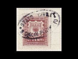 1920/1945 - Marca Comunale San Giovanni In Persiceto (Bologna) - 20c Diritti Di Segreteria - Usata - Marche Municipali - Non Classificati