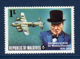 Maldives, **, Yv 503, Mi 542, SG 535, W. Churchill - Maldivas (1965-...)