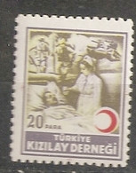 Turquie 1945 N° Bienfaisance 106 Iso O Croissant Rouge, Médecine, Infirmière, Hôpital, Blessé, Guerre, Tank, Soldats - Sellos De Beneficiencia