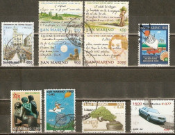 SAN MARINO CONJUNTO DE SELLOS USADOS DEL AÑO 1998-99 - Used Stamps