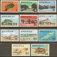 ANGUILLA 1967-8 CONJUNTO DE SELLOS ** NUEVOS SIN FIJASELLOS - Anguilla (1968-...)