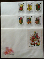 Hungary 1990 FDC African Flowers - Cartas & Documentos