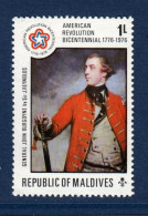 Maldives, **, Yv 592, Mi 642, SG 633, "General John Burgoyne", - Maldivas (1965-...)