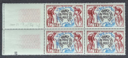 France 1953  N°955 Bloc De 4 BdF Avec Variétés **TB - Nuovi