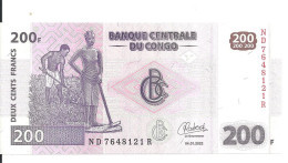 CONGO 200 FRANCS 2022 UNC P 99 D - Non Classés