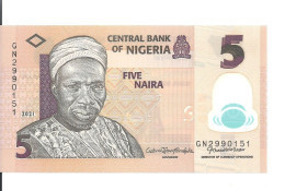 NIGERIA 5 NAIRA 2021 UNC P 38 L - Nigeria