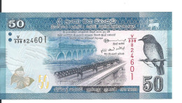 SRI LANKA 50 RUPEES 2021 UNC P 124 H - Sri Lanka