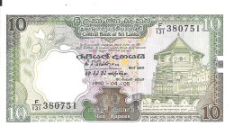 SRI LANKA 10 RUPEES 1990 UNC P 96 - Sri Lanka