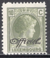 Luxembourg 1928 Single Grand Duchess Charlotte - Postage Stamps Of 1926-1928 Overprinted "Officiel" In Unmounted Mint - Nuovi