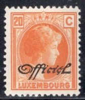 Luxembourg 1928 Single Grand Duchess Charlotte - Postage Stamps Of 1926-1928 Overprinted "Officiel" In Unmounted Mint - Nuovi