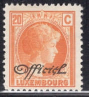 Luxembourg 1928 Single Grand Duchess Charlotte - Postage Stamps Of 1926-1928 Overprinted "Officiel" In Mounted Mint - Nuovi