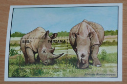 TANZANIA 1996, Rhino, Animals, Fauna, Souvenir Sheet, MNH** - Rhinocéros