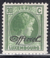 Luxembourg 1928 Single Grand Duchess Charlotte - Postage Stamps Of 1926-1928 Overprinted "Officiel" In Mounted Mint - Unused Stamps