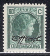 Luxembourg 1928 Single Grand Duchess Charlotte - Postage Stamps Of 1926-1928 Overprinted "Officiel" In Mounted Mint - Unused Stamps