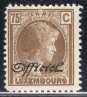 Luxembourg 1928 Single Grand Duchess Charlotte - Postage Stamps Of 1926-1928 Overprinted "Officiel" In Unmounted Mint - Ungebraucht