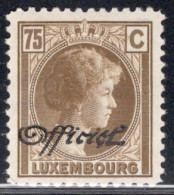 Luxembourg 1928 Single Grand Duchess Charlotte - Postage Stamps Of 1926-1928 Overprinted "Officiel" In Mounted Mint - Unused Stamps