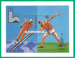 Redonda (Antigua) 1980 Year Mint Block MNH(**) Sport Olympics - Antigua And Barbuda (1981-...)