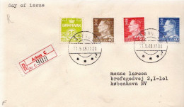 Postal History Cover: Denmark Registered First Day Issue Cover - Briefe U. Dokumente