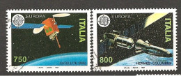 ITALIA ITALY - 1991 EUROPA: SPAZIO Satellite DRS E Hermes-Columbus 2v. Usato - 1991-00: Used