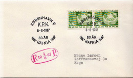 Postal History: Denmark Cover With Hafnia Cancel - Brieven En Documenten