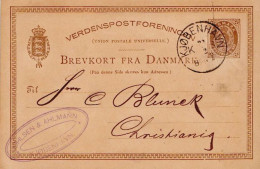 Postal History: Denmark Postal Stationery Card - Storia Postale