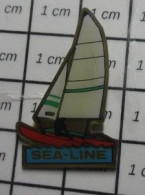 910c Pin's Pins / Beau Et Rare / THEME : BATEAUX / VOILE VOILIER SEA-LINE Par DESMAZIERES - Bateaux