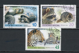 CUBA -  ZOO  N°Yt 4441+4443+4444 Obli. - Gebruikt