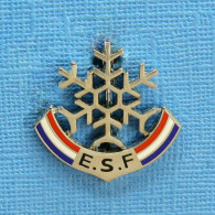 1 BROCHE /  ** E.S.F. / ÉCOLE DE SKI FRANÇAIS UN FLOCON ** . (Decat) - Wintersport