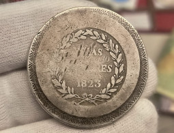 España Spain Fernando VII - 5 Pesetas 1823 Baleares C# L9.1 (Const.) Plata - Otros & Sin Clasificación