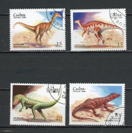CUBA -  ANIMAUX DE LA PREHISTOIRE  N°Yt 3780/3783 Obli. - Used Stamps