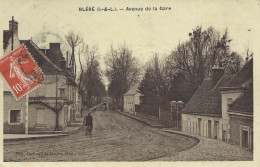 Bléré Avenue De La Gare Vue Rare Cycliste – 1914 - Daviaud Et Simon - Bléré