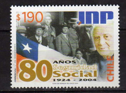 Chile - 2004 The 80th Ann. Of Social Security. MNH** - Cile
